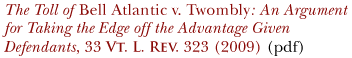 Bell Atlantic v. Twombly